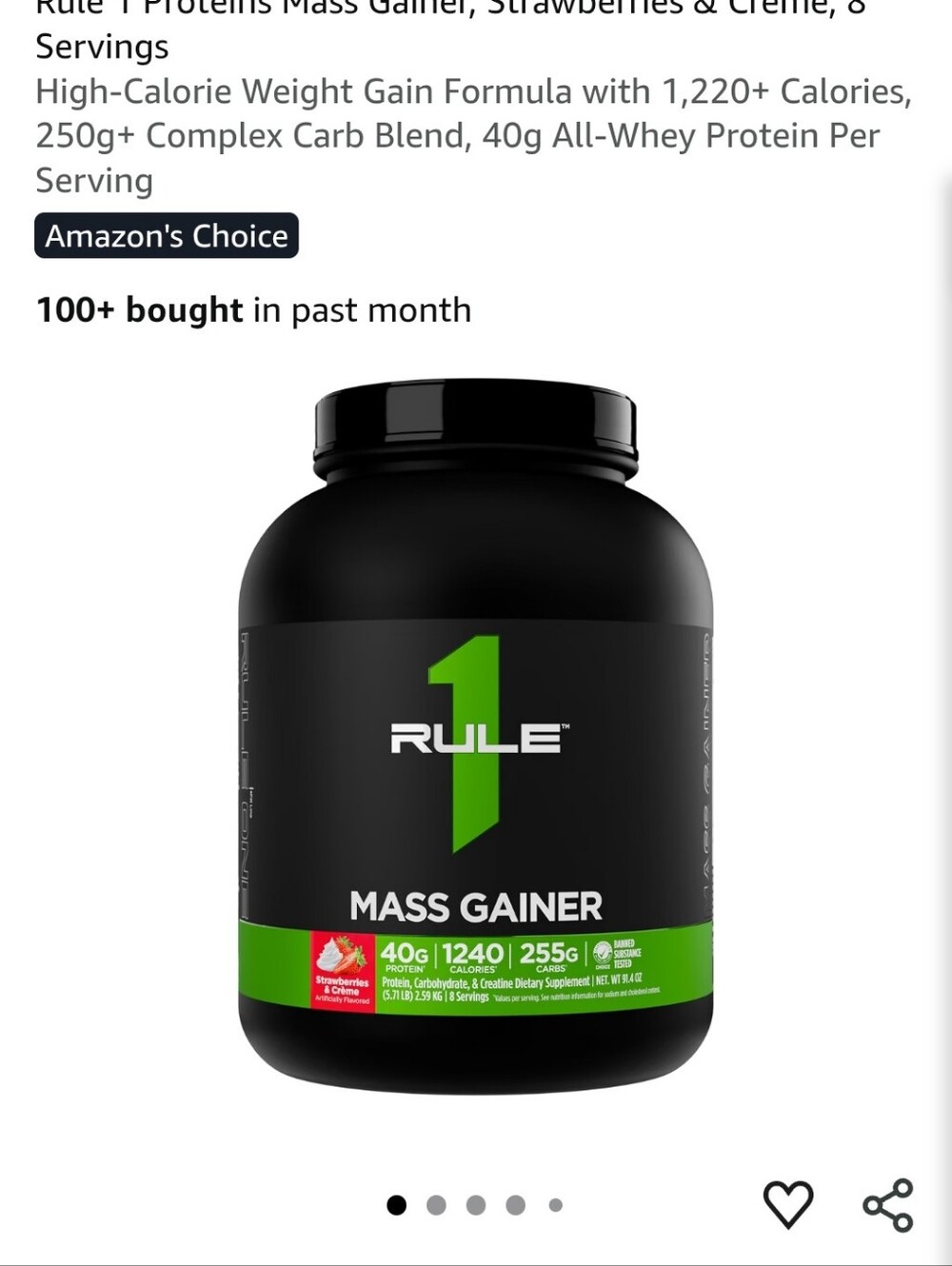 Protein Powder Mass Gainer Straberries And Cream Brand New 5.71 Lbs Never Opened